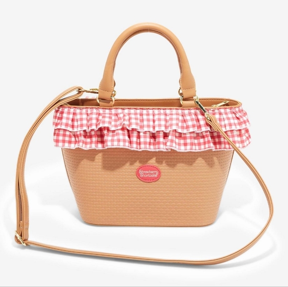hot topic Strawberry Shortcake Gingham Basket Crossbody Bag - Picture 9 of 10